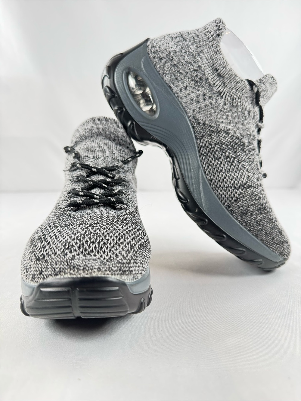 Amazon Women's Gray Fly Knit Athletic Sneakers